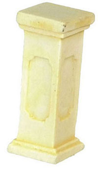 Dollhouse Miniature 1/2"  Scale Pedestal-Ivory, 3Pc